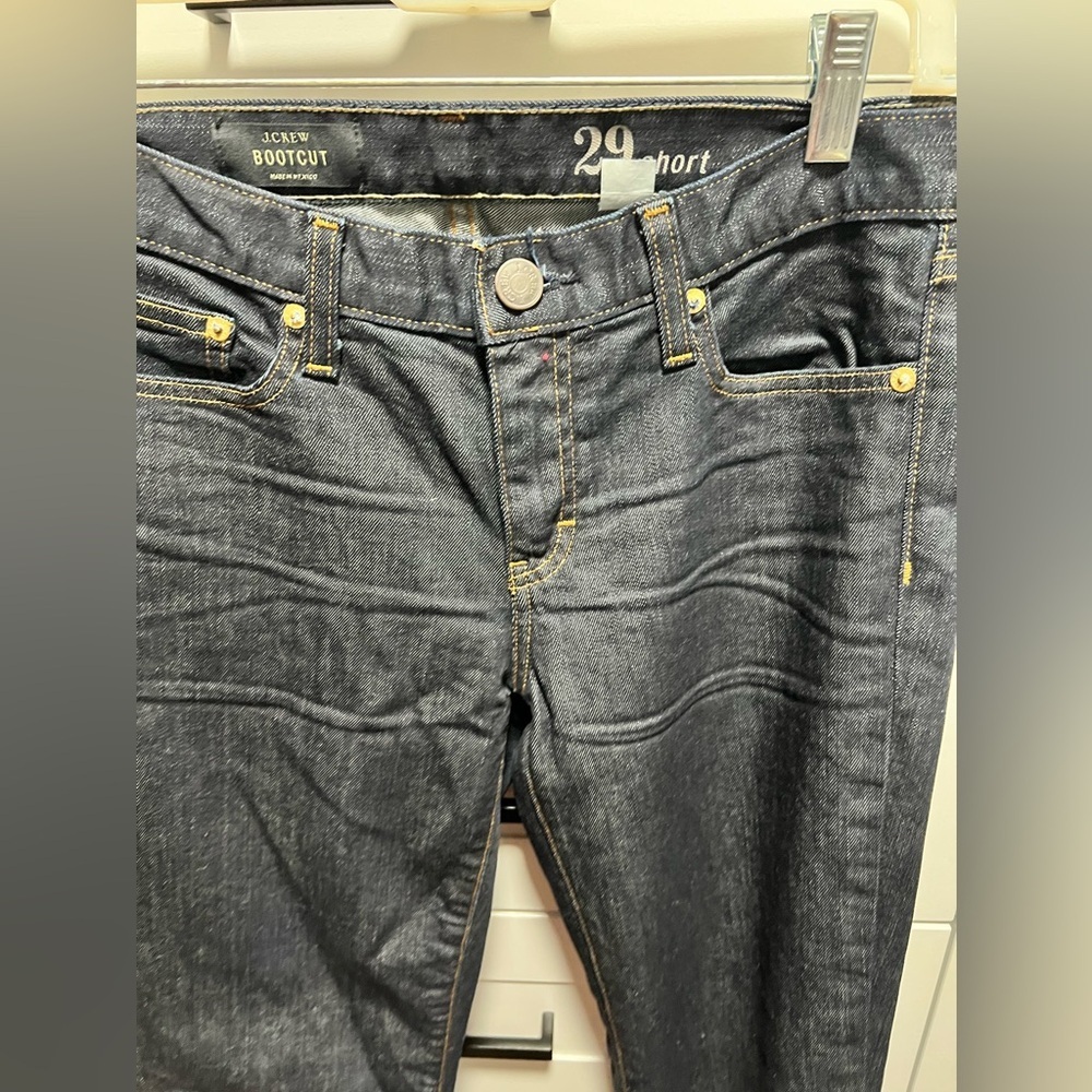 J Crew bootcut blue Denim Jeans 29 short - Picture 5 of 9